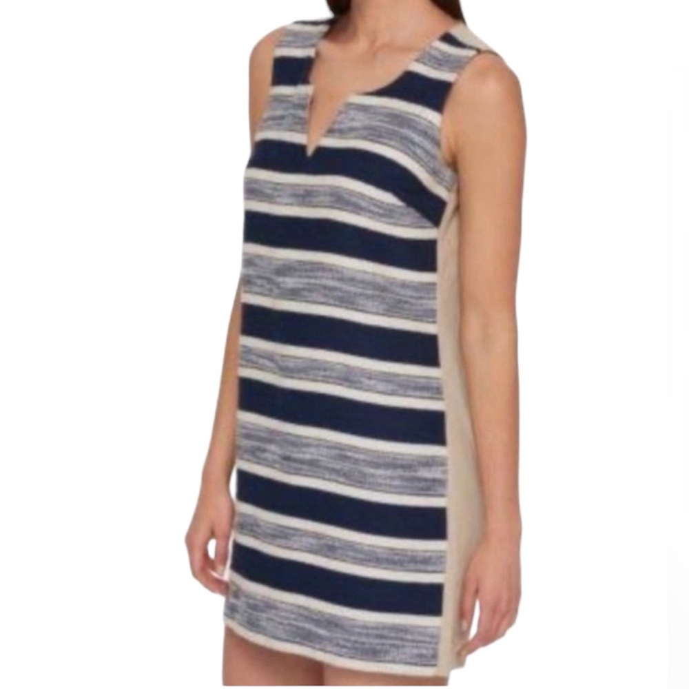 NWT Tommy Hilfiger  Bahama striped linen sheath dress, sz 4